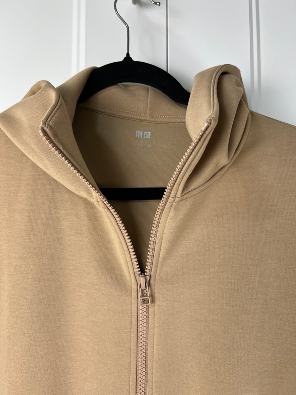 Uniqlo DRY SWEAT FULL-ZIP HOODIE Beige XL - Picture 4 of 9